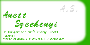 anett szechenyi business card